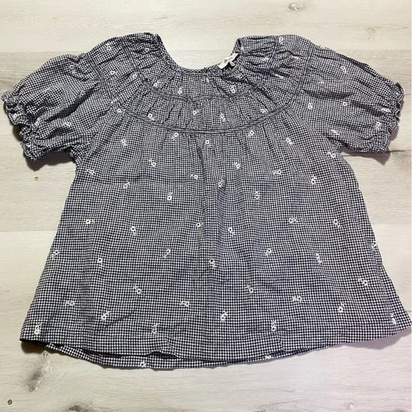 Madewell Black and White Gingham Blouse - Picture 2 of 13